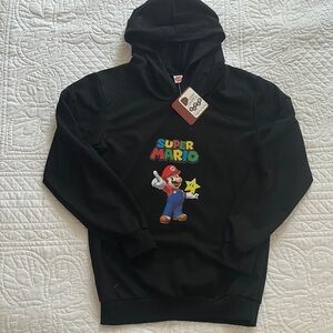 New Super Mario Black Hoodie boys size medium